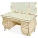 Platine de Royale Champagne Vanity Set with Arched Mirror and Bench