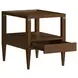 Eave Brown Rectangular End Table with 1 Drawer