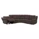 Bronco Plush Umber 6 Piece Modular Zero Gravity Power Reclining Sectional with Power Adjustable Headrest and USB Charging