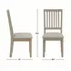 Yorktown Sand 60" Rectangular Dining Table with 6 Side Chairs