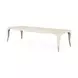 London Place Creamy Pearl 122" Extendable Rectangular Dining Table