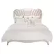 London Place Creamy Pearl Velvet Eastern King Panel Bed with USB Charging