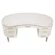 London Place Creamy Pearl Desk with 7 Storage Drawers