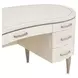London Place Creamy Pearl Desk with 7 Storage Drawers
