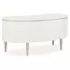 London Place Creamy Pearl Desk with 7 Storage Drawers