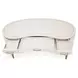 London Place Creamy Pearl Desk with 7 Storage Drawers