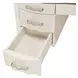 London Place Creamy Pearl Desk with 7 Storage Drawers