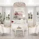 London Place Creamy Pearl Desk with 7 Storage Drawers