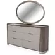 Roxbury Park Slate 7 Drawer Dresser and Oval Mirror