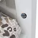 Skyline Cloud White California King Upholstered Bed with USB Charging and LED Light