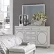 Skyline Cloud White 5 Drawer Dresser with Mirror