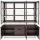 Belmont Place Espresso 6 Door China Cabinet and Buffet with LED