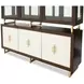 Belmont Place Espresso 6 Door China Cabinet and Buffet with LED