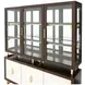 Belmont Place Espresso 6 Door China Cabinet and Buffet with LED