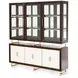 Belmont Place Espresso 6 Door China Cabinet and Buffet with LED
