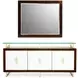 Belmont Place Espresso and White 3 Door Sideboard with Mirror