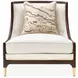 Belmont Place Cream Upholstered Accent Chair with Pillow