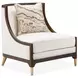 Belmont Place Cream Upholstered Accent Chair with Pillow