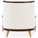 Belmont Place Cream Upholstered Accent Chair with Pillow