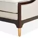 Belmont Place Cream Upholstered Accent Chair with Pillow