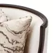 Belmont Place Cream Upholstered Accent Chair with Pillow