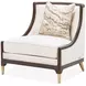 Belmont Place Cream Upholstered Accent Chair with Pillow