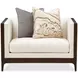 Belmont Place Cream Upholstered Matching Accent Chair with Pillow