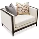 Belmont Place Cream Upholstered Matching Accent Chair with Pillow