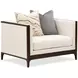 Belmont Place Cream Upholstered Matching Accent Chair with Pillow