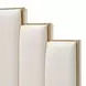 Palm Gate Cloud White and Cream California King Upholstered Panel Bed with USB Charging