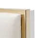 Palm Gate Cloud White and Cream California King Upholstered Panel Bed with USB Charging