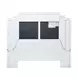 Palm Gate Cloud White and Cream California King Upholstered Panel Bed with USB Charging