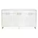 Palm Gate Cloud White Sideboard with Adjustable Shelves and 2 Storage Drawers