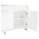Palm Gate Cloud White Sideboard with Adjustable Shelves and 2 Storage Drawers