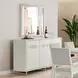 Palm Gate Cloud White Sideboard with Adjustable Shelves and 2 Storage Drawers
