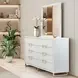 Palm Gate Cloud White Rectangle Wall Mirror