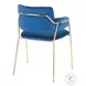Napoli Blue Velvet Chair Set Of 2