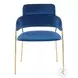 Napoli Blue Velvet Chair Set Of 2