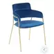 Napoli Blue Velvet Chair Set Of 2