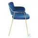 Napoli Blue Velvet Chair Set Of 2