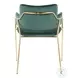 Napoli Gold Metal And Emerald Green Velvet Dining Chair Set Of 2