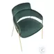 Napoli Gold Metal And Emerald Green Velvet Dining Chair Set Of 2
