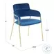 Napoli Blue Velvet Chair Set Of 2