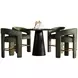 Gwen Luxury Black and Green Upholstered 5 Piece Counter Height Dining Set