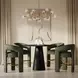 Gwen Luxury Black and Green Upholstered 5 Piece Counter Height Dining Set