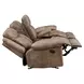 Nashville Light Brown Manual Glider Reclining Console 78" Loveseat