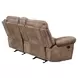 Nashville Light Brown Manual Glider Reclining Console 78" Loveseat
