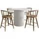 Auden Natural and White 5 Piece Counter Height Dining Set
