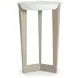 Axiom Linear Grey And White Plaster Round Chairside Table