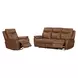 Sorrento Vintage Tan Leather Swivel Glider Dual Power Recliner with USB Charging